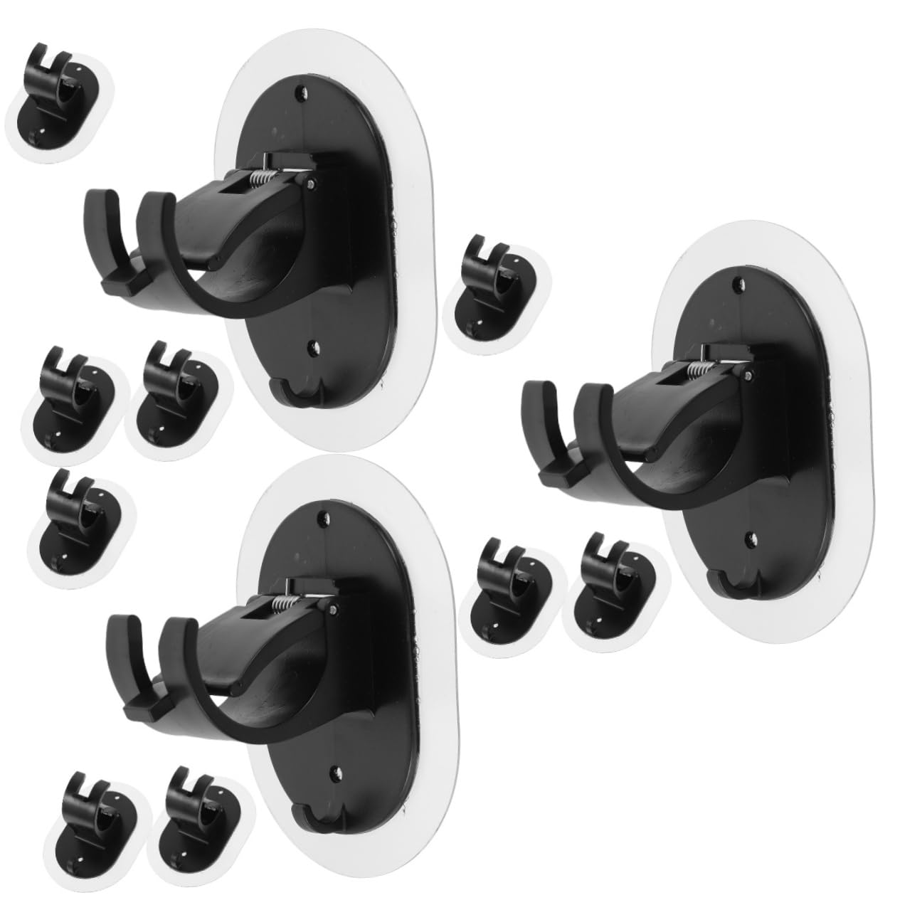 MAGICLULU 3 Ensembles Pinces pour Tringles À Rideaux Crochets Supports Universels pour Tringles À Rideaux Supports De Fixation pour Tringles À Rideaux Supports De Fixation 4 pièces * 3