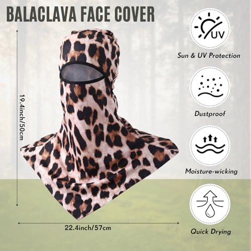 Image of SATINIOR 3 Piece Balaclava Face Cover Sun Protection Neck Cover Summer Balaclava for Men Women Outdoor Sports UV Protector