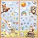 Fensterbilder Kinderzimmer Fensteraufkleber Frühling Kinder Fensterbild Waldtiere Regenbogen Blume Schmetterling Fenstersticker Fenster Abziehbilder Fensterdeko (Tiere)