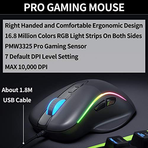IFYOO KMAX1 Pro Wired Gaming Keyboard and Mouse Set Adapter Converter for Xbox One / PS4 / Switch / PS3 / PC(Windows/Linux) - [Included USB Sync Cable for Controller] - Thumbnail 4