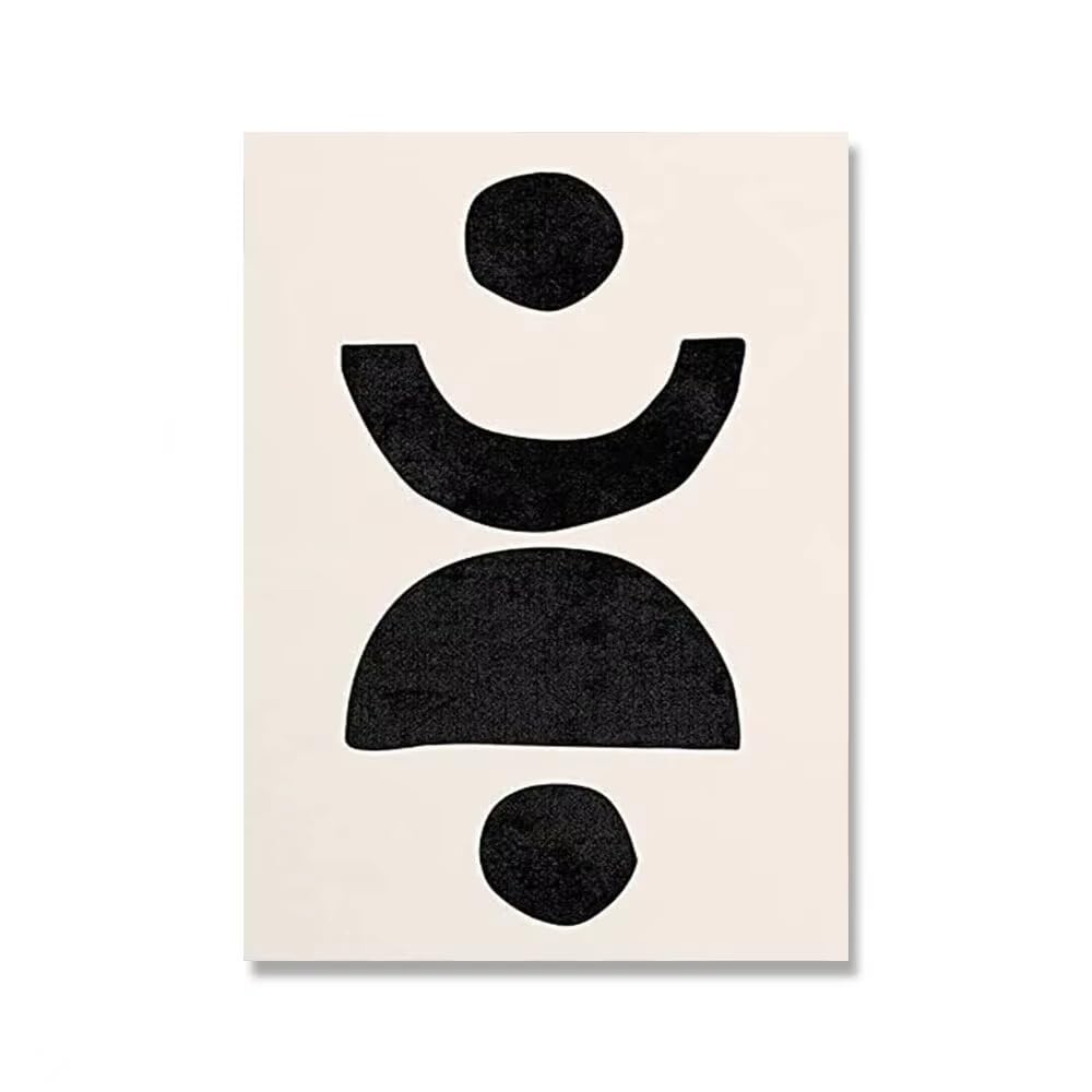 DFZEWKI Modern Abstract Wall Art Mid Century Geometric Black Arches Hd Canvas Print Poster Home Living Room Bedroom Decoration(40x50cm(16x20in)/No frame)