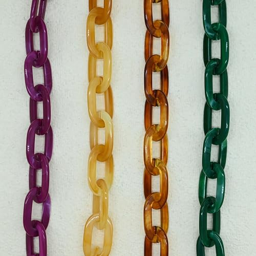 Image of SATRA TRADERS | Size : H-36mm W-22mm 01Meter Acrylic Link Chain Mask Chain