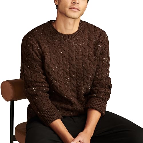 Lucky Brand Men's Cable Crew Neck Sweater4