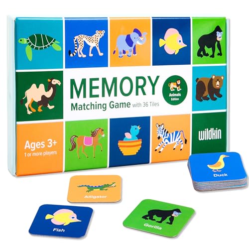 Wildkin Memory Matching Game – 18 pares educativos para niños