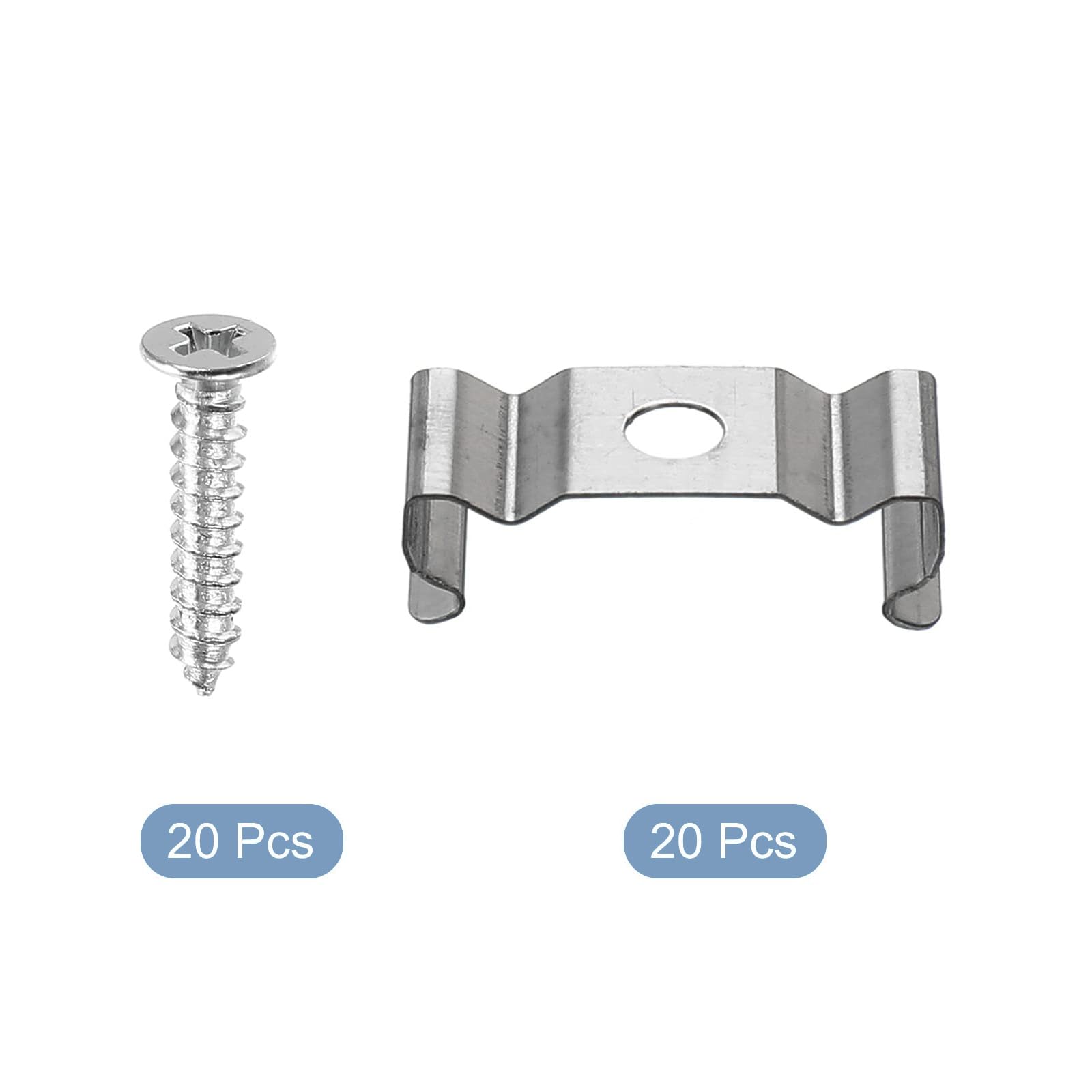 TOP-VIGOR 20Pcs T5 Clips Bracket Hanger Fluorescent Tube Light Fixture Holder Clamps with Screws for LED Bulbs Ceiling Lamp to Prevent Sagging - Image 4