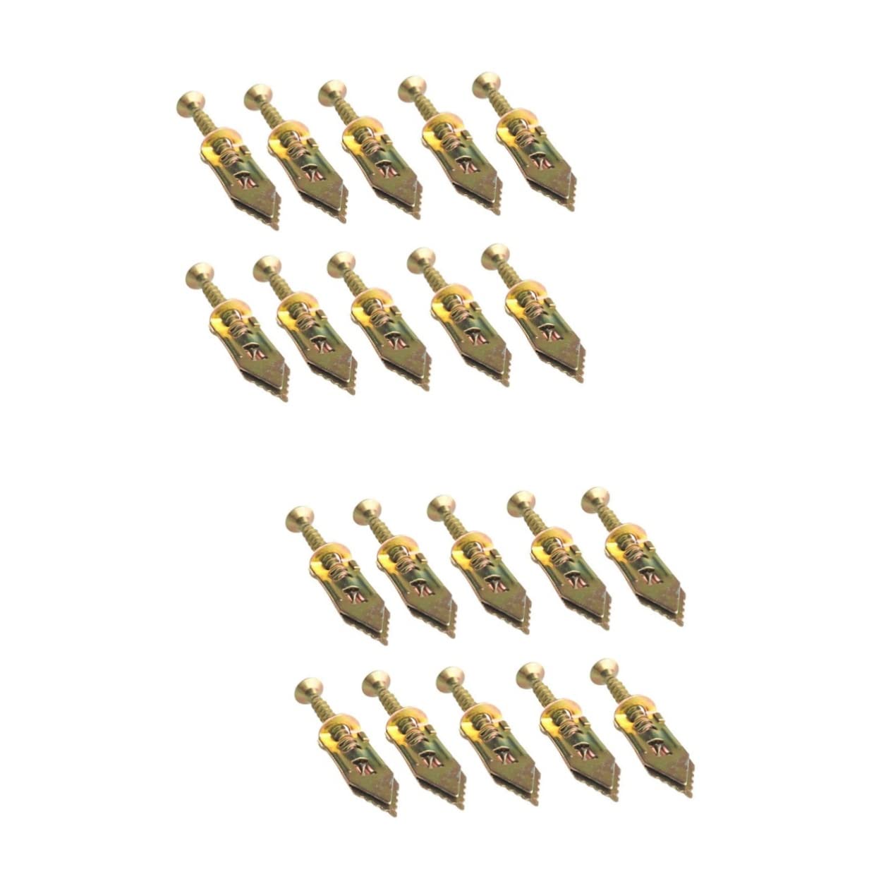 HAWILLOSCH 2sets Plasterboard Fixing Screws Drilling Drywall Anchors Anchor Screws for Home Decor Metal Hardware 10pcs*2