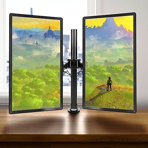 Duronic Dual Monitor Arm Stand DM252 Double PC Desk Mount Steel