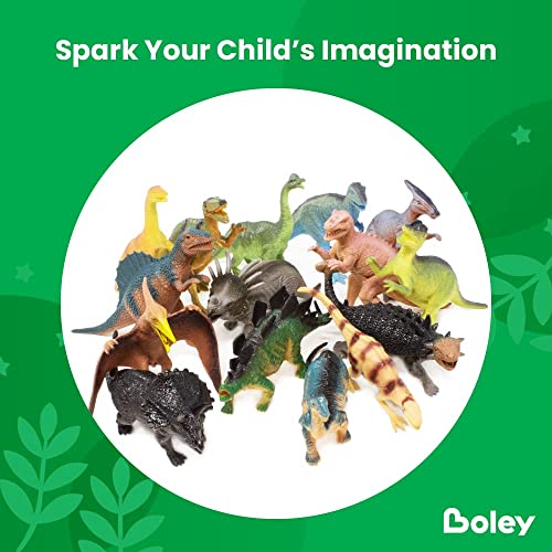 Boley Monster (15-Pack) Large 7" Toy Dinosaurs Set - Enormous Variety Of Authentic Type Plastic Dinosaurs - Great As Dinosaur Party Supplies, Birthday Party Favors, And More #TOP2