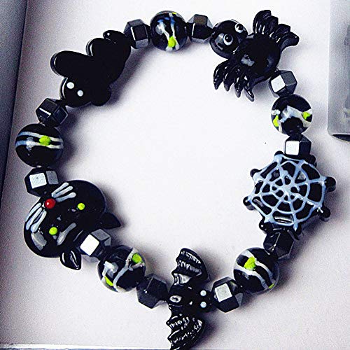 Verre Mal Oeil fait main : perles artisanales haut de gamme pour bijoux d'Halloween