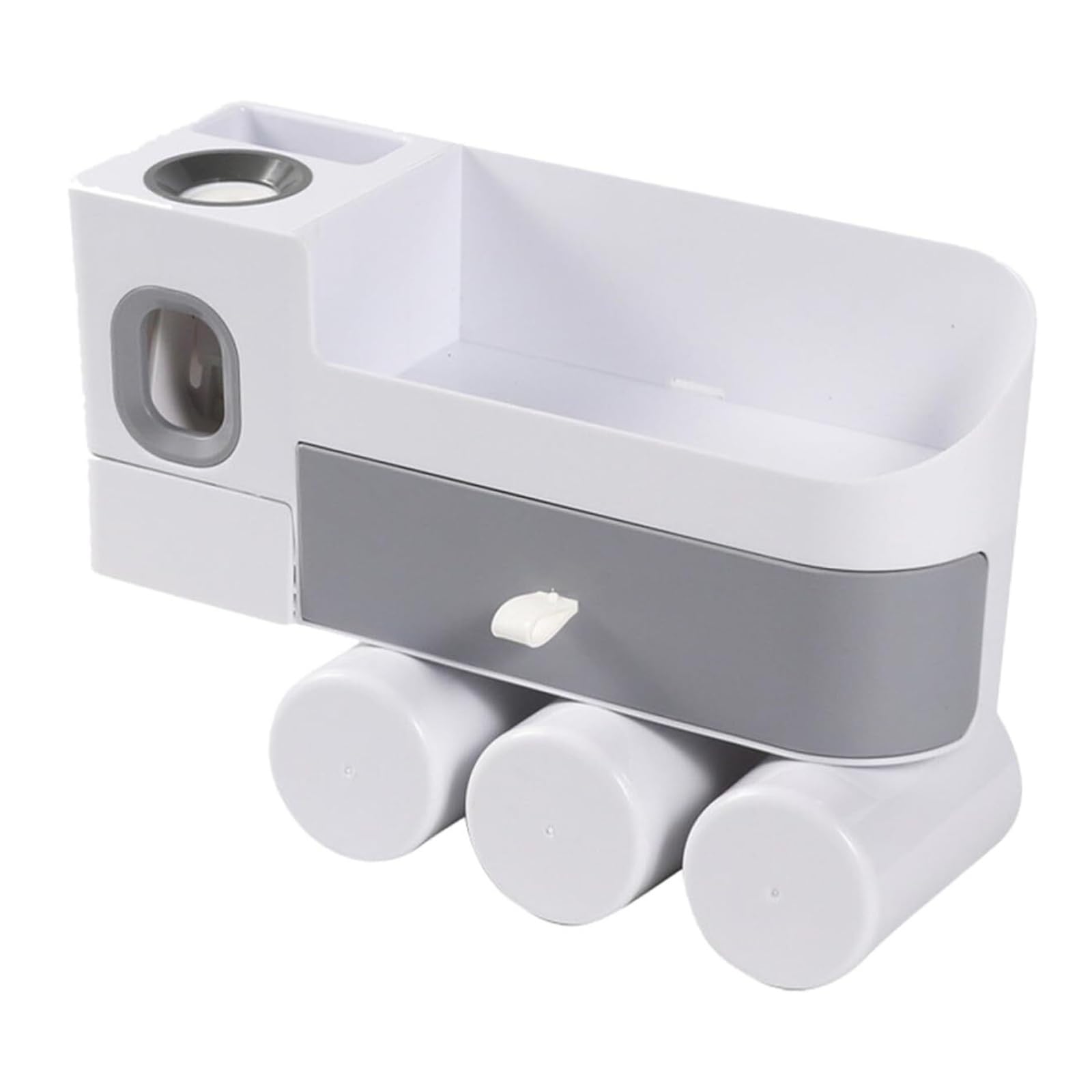 Portacepillos de Dientes Soporte for cepillos de Dientes montado en la Pared, Tazas, Organizador baño Que Ahorra Espacio Vaso de Enjuague bucal Reutilizable