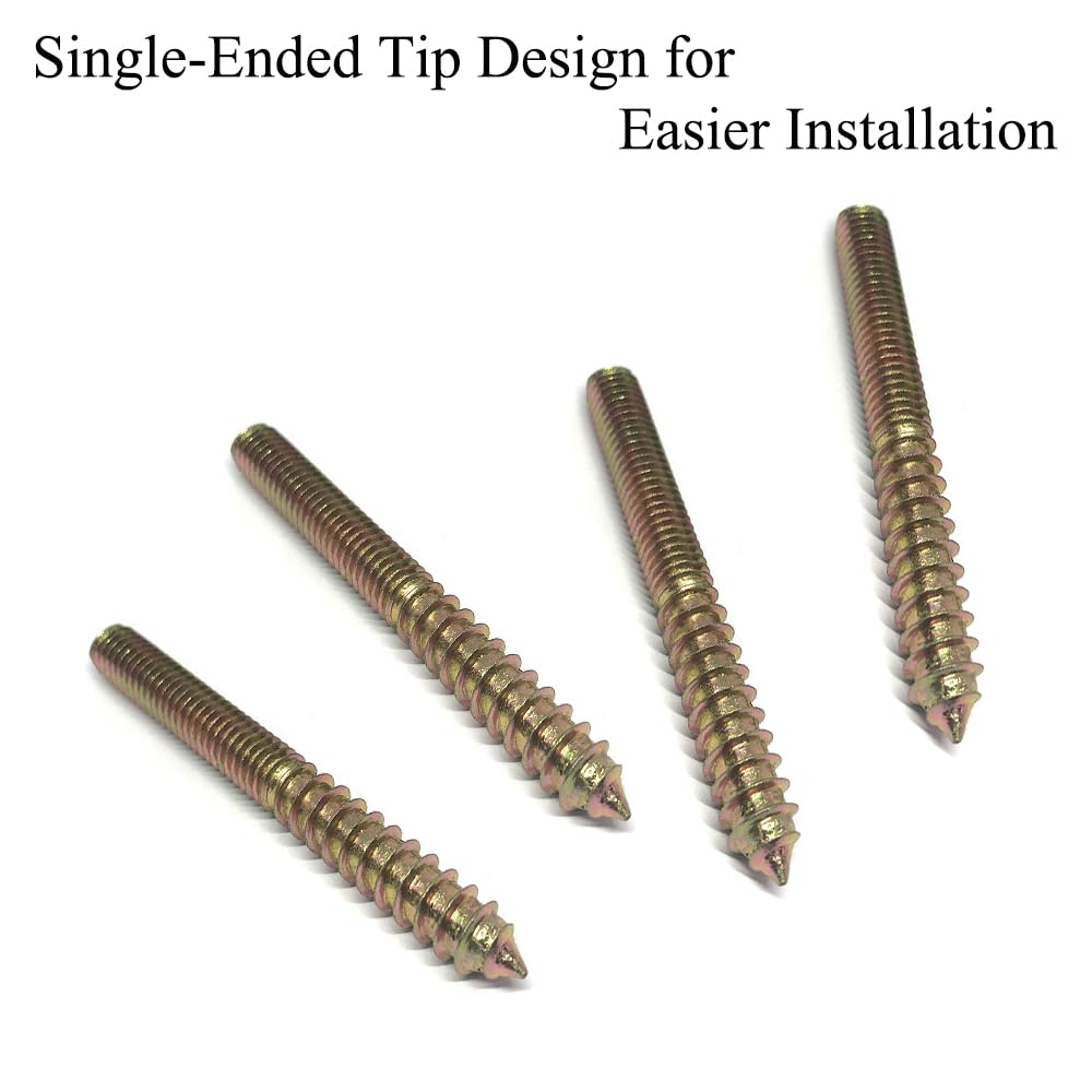 M4 x 30mm Hanger Bolts Wood to Metal Screw Dowels Double Headed Screws Headless Screws Fastener for Woodworking Furniture Connecting (10 Pack) - Image 3