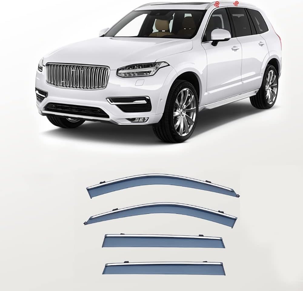 PANXUC Car Wind Deflectors for VOLVO XC90 SPA 2015, Side Window Wind Rain Deflector Window Visor Sun Rain Guard Smoke Guards