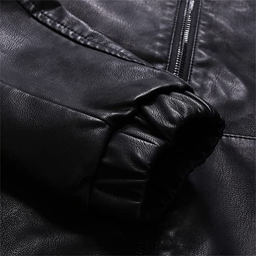 Chaqueta de Cuero con Capucha para Hombre Talle 4X-Large miniatura 5