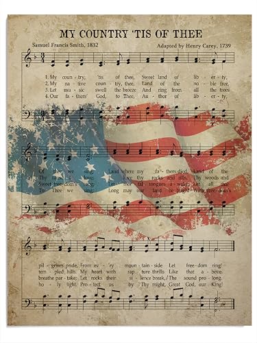 Vintage 'My Country 'Tis of Thee' American Flag...