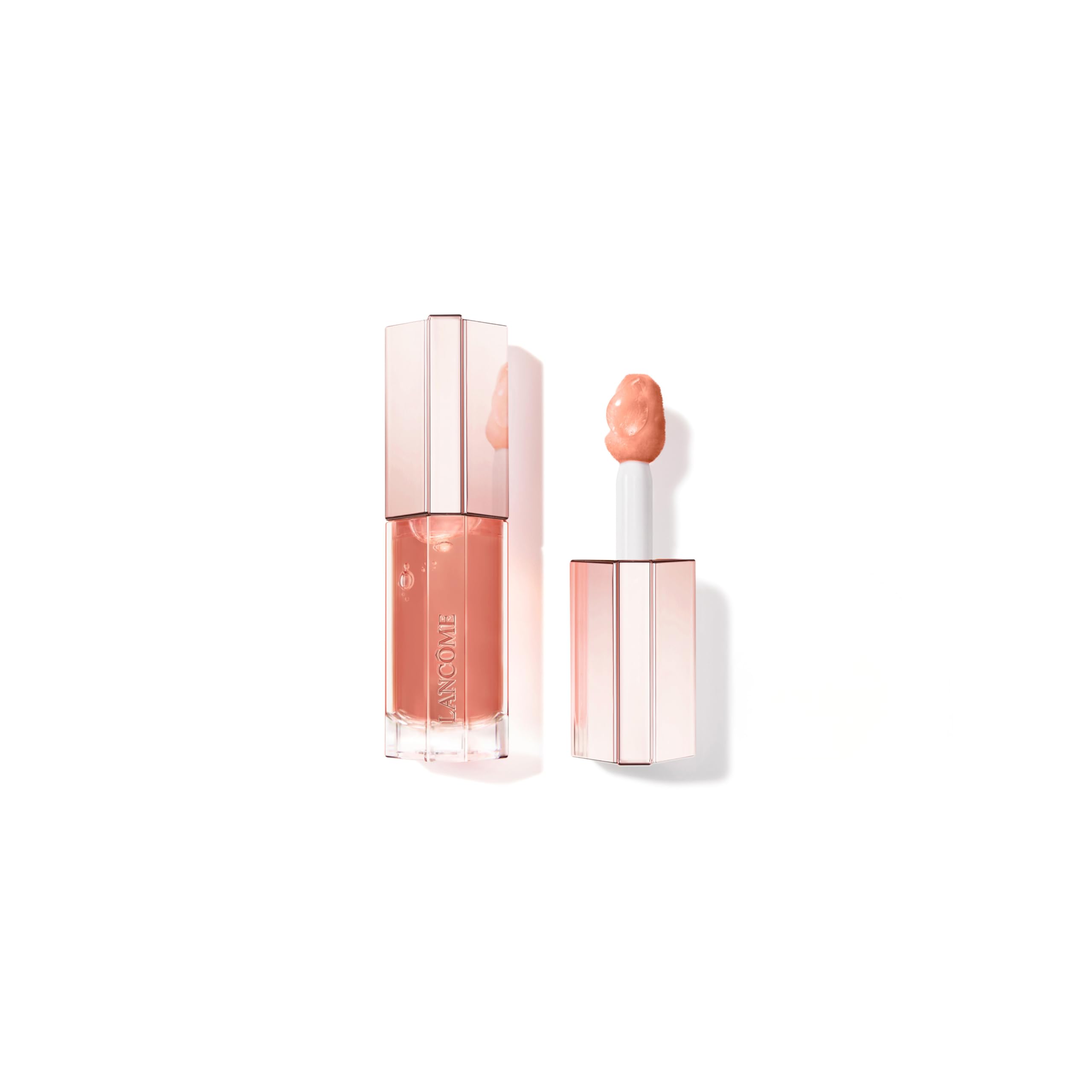 Lancôme Lip Idôle Juicy Treat Lip Gloss, Lip Oil-In-Gloss, Hydrating & Plumping 3D Shine with Squalane & Hyaluronic Acid, for a Fuller & Plumper Lip Look, Toffee Talk, 8.5ml