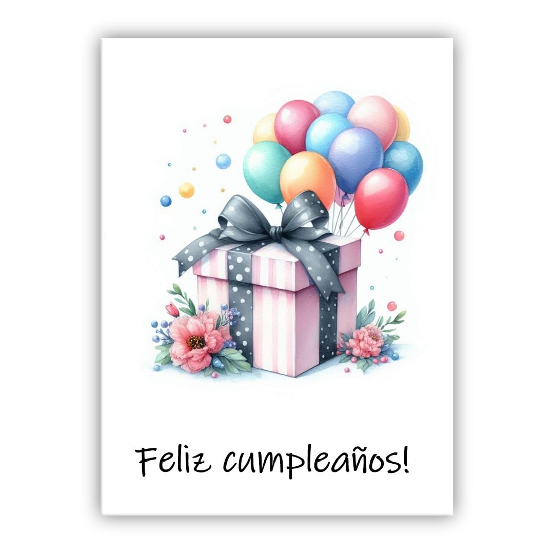 Multilingual Birthday Card – “Happy Birthday” in different languages | Birthday Gift Design | Festive Greeting Card for All Ages (• Spanish: Feliz cumpleaños)