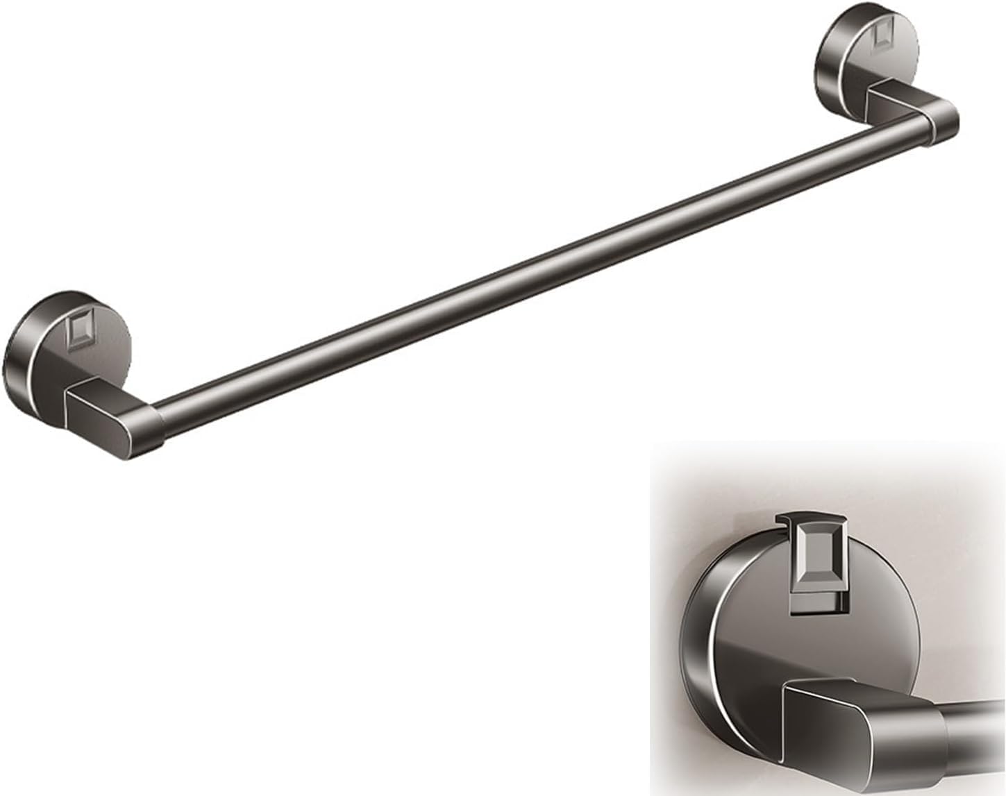 Genérico Toallero De Aluminio Espacial, Ventosa Resistente, Sin Taladrar, | Espacio Entre Separadores De 40 Cm Para Un Secado Rápido, Apto Para Baños Y Cocinas ( Color 30 cm / 11.8 in)