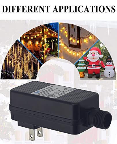 12V 1A Class 2 Power Supply, Led Transformer Replacement, Eagwell Outdoor Low Voltage Power Adapter, Yard Inflatable Adapter, Plug For String Light, Rope Lights,Eagwell Meteor Shower Lights Plug #TOP6