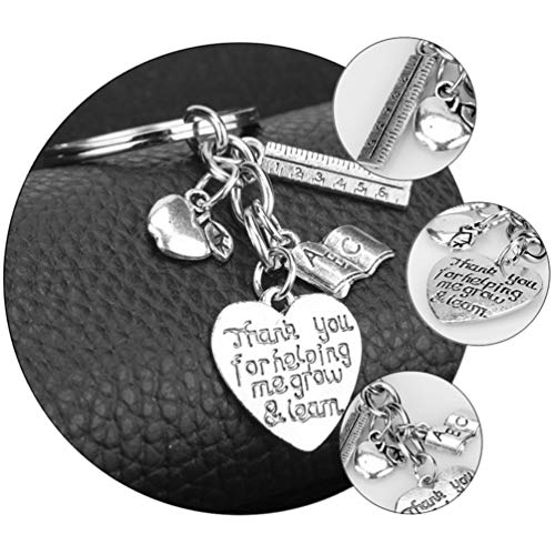 ABOOFAN Dia Dos Professores Graduação Da Corrente Chave Com Régua Livro Pendente Liga Inspirado Lett