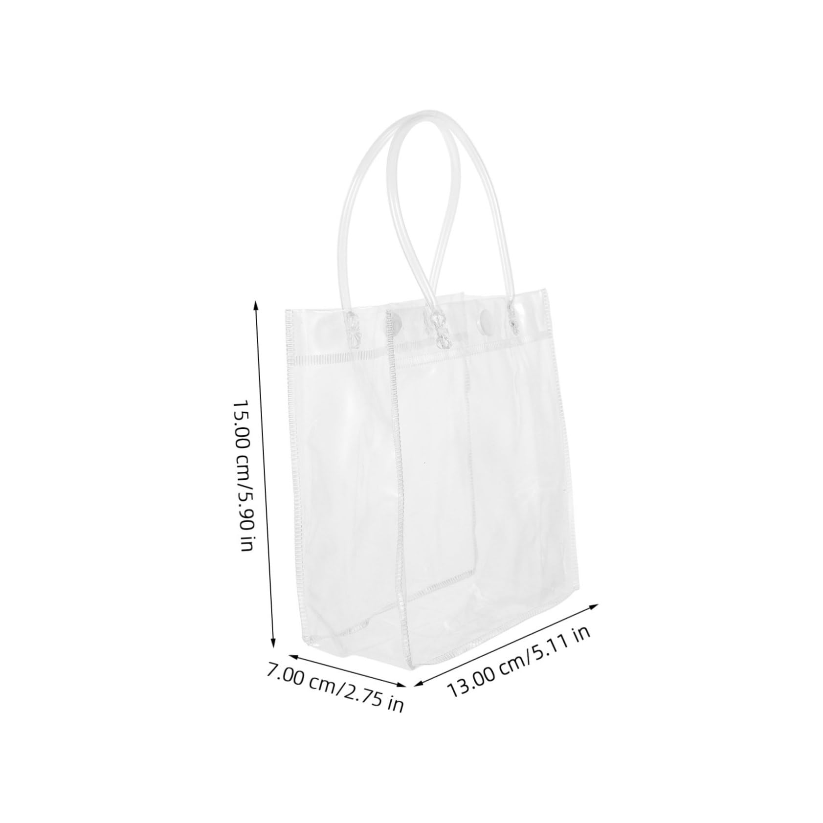 Didiseaon Sacchetti Regalo Trasparenti per Matrimoni e Occasioni Speciali con Manico e Chiusura a Scatto in Pvc 40 Pezzi per Piccoli Oggetti e Prodotti la Cura della Pelle