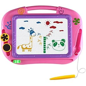 Magnetic Drawing Board Gifts for Toddlers Cute Travel Size Magna Doodle Board Learning and Writing Education Toys for