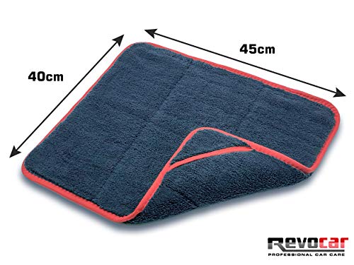 Revocar Premium Microvezel Handdoeken zwart Set van 2 (45x40cm) extreem absorberend, lak-vriendelijk, ultra-zacht - Auto… - Image 6
