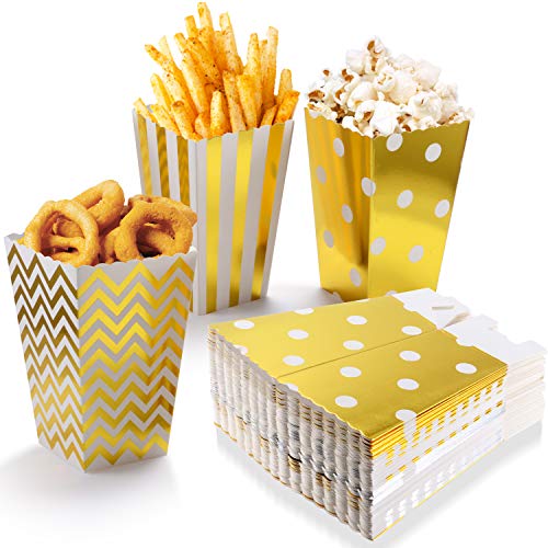 POAO Popcorn Boxen, Pappe Candy Container Partytüten Behälter für Party Geburtstag Hochzeit Geschenk,12 x 7CM (100 Stück)