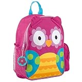 Stephen Joseph Children's Toddler Backpack - Owl Kinder-Rucksack, 28 cm, 2 liters, Pink