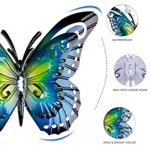 Metal Butterfly Wall Decor-6.5" Outdoor Fence Wall Art Decor Suitable for Garden Patio Balcony Metal Butterfly Wall Decor 65 Outdoor Fence Wall Art Decor Suitable for Garden Patio Balcony