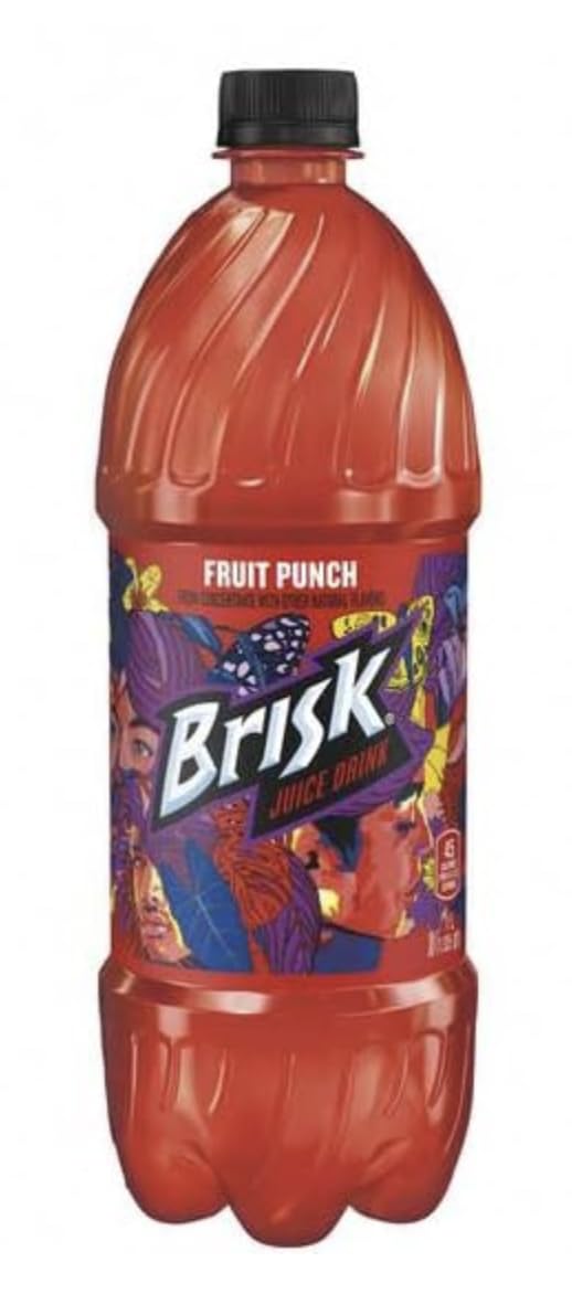Fruit Punch (Shipped By B4Y_Brisk), 1L Bottle (15, 33.8, Fl Oz)