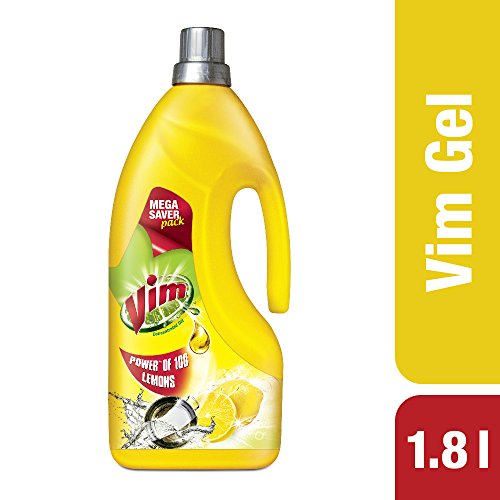 Image of Vim Dishwash Gel, Lemon, 1.8 L & Advanced Detergent Powder - 7 kg Combo