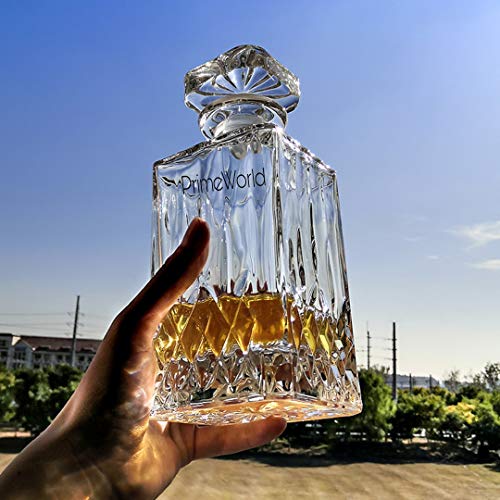 Image of PrimeWorld European Opera Crystal Clear 1 Pcs Glass Decanter Set - Perfect for Whiskey, Scotch, Wine, Vodka, Tequila, Rum etc