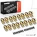 A-Premium 16Pcs Gold Aluminum Engine Roller Rocker Arms 1.5 Ratio with Needle Bearings, Self-aligning Compatible with Small Block Chevy SBC 350, 3/8
