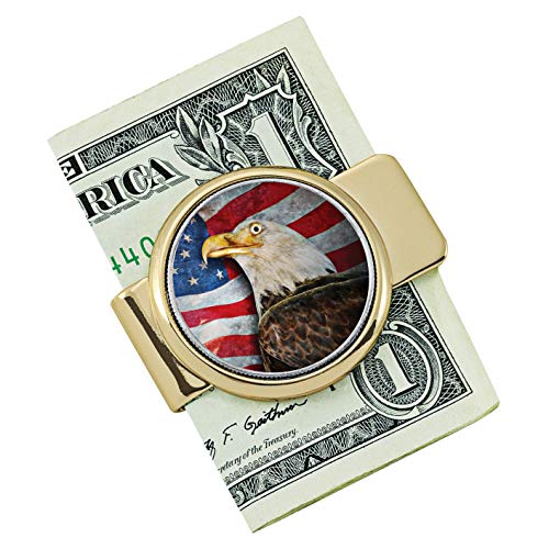 Coin Money Clip JFK Half Dollar with American Eagle