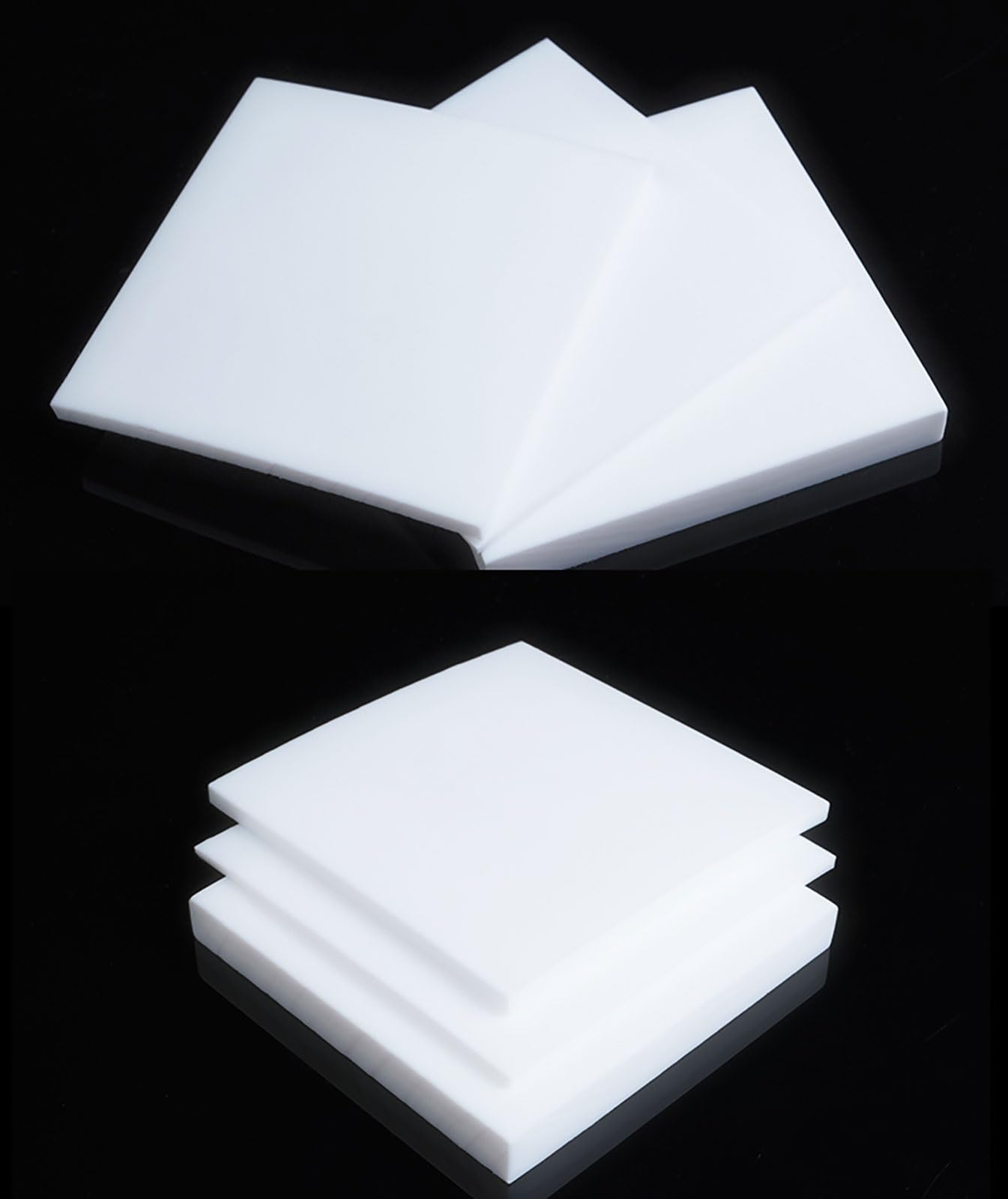 Fogli di plastica, fogli di gomma, Foglio di plastica in PTFE, dimensioni 200 x 300 mm, pannello in modellabile for guarnizioni e bricolage, bianco, 30(30mm)