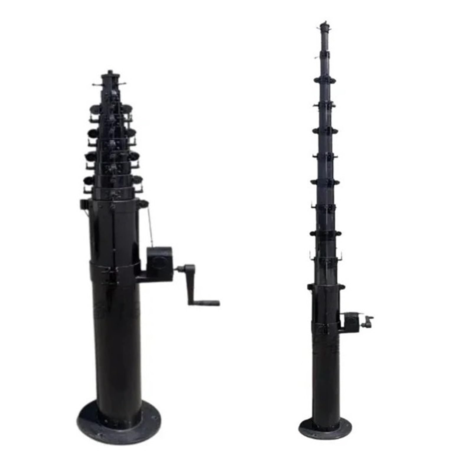 Genterun 15M 3- Carbon Fiber Telescopic Mast, Vehicle & Tripod, For Antenna Camera Lighting Surveillance Communication(15M)
