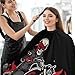 A Skull on Motorcycle Flames Printed Barber Cape Professional Hair Cutting Capes with Snap Closure for Men Women 67