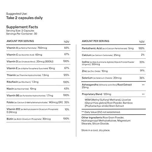 Rae Wellness Multivitamin - Full-Body Support With Essential Nutrients Like Vitamin A, C, D, Biotin, Zinc And More - Vegan, Non-Gmo, Gluten-Free - 60 Caps (30 Servings) #TOP1
