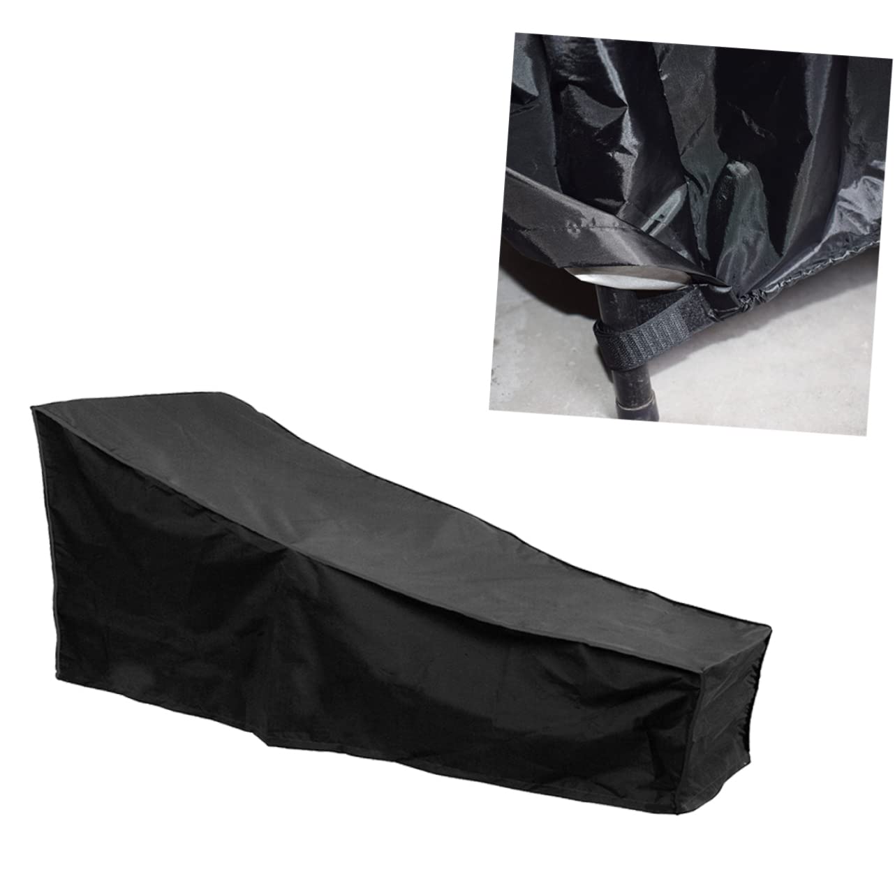 Hemoton 1Pc Deck Chair Cover Furniture for Outdoor Use Black Patio Chair Cover for Garden and Balcony Durable and Reliable Against Rain and Sun