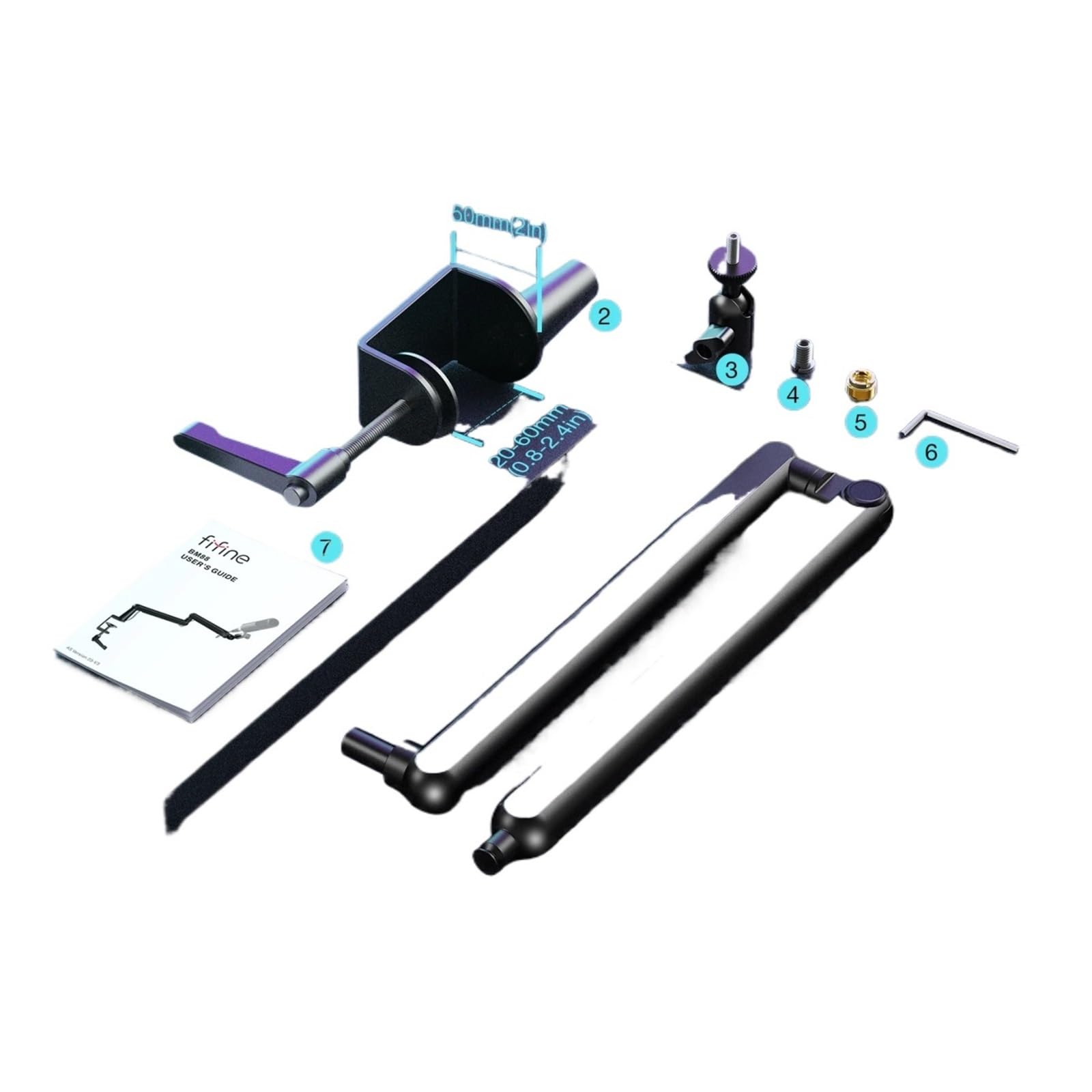 Braccio For Microfono, Compatibile Con FIFINE, K688 AM8 BM88