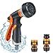 Produktbild Garten Handbrause - Hochdruck Handsprüher mit 8 Einstellbare Bewässerung Muster,Rutschfestes Design Griff,Perfekt für Garten Bewässerung Autowaschen Haustier Baden Bürgersteig Reinigung