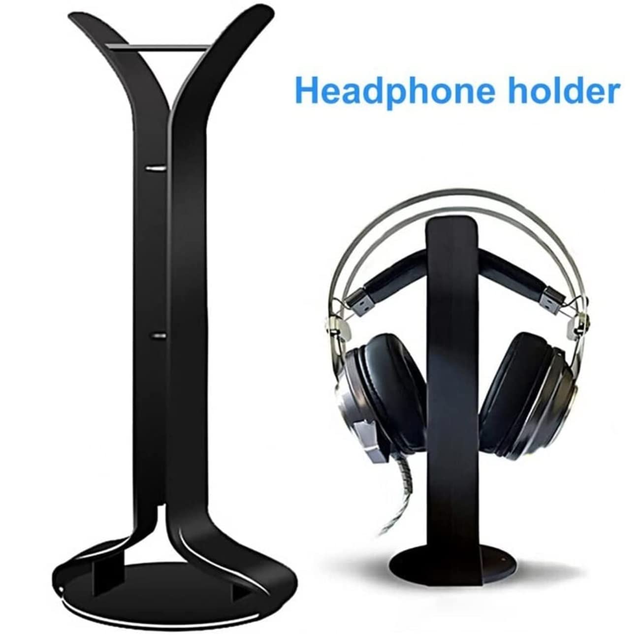 Supporto per Cuffie Pratica Staffa da Scrivania per Cuffie Over-Ear Espositore per Cuffie Posizionamento Solido Verticale Headphone Stand(White)