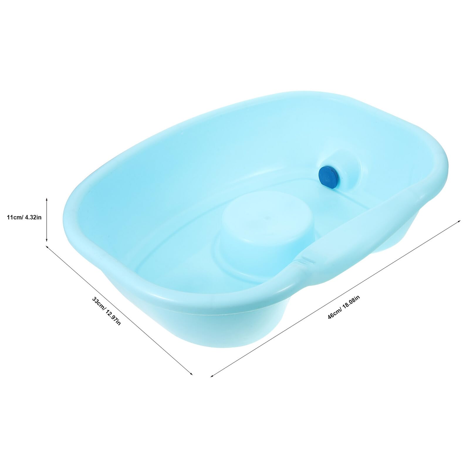HANABASS Lavatesta Set Design Ergonomico Portatile in Plastica Bacinella per Spalle e Collo, per Uso a Letto di Adulti e Anziani
