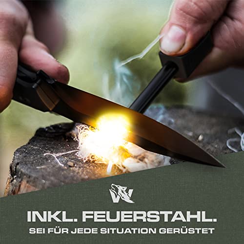 Wolfgangs Outdoor-Messer AMBULO mit Kydex Holster - Edles Jagdmesser aus einem Stück D2 Stahl gefertigt - DAS Bushcraft… – Bild 5