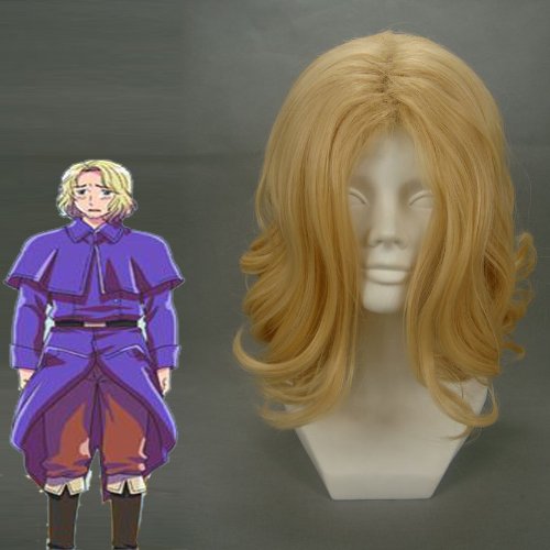 Short Axis powers hetalia-France-Francis Bonnefoy Light Golden Anime Cosplay wig COS-119A