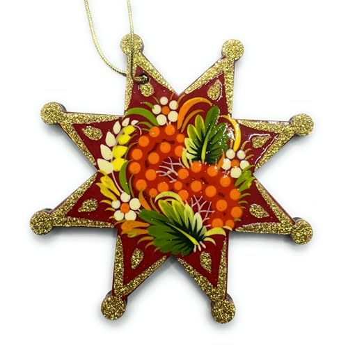 Einzigartiger Weihnachtsbaumschmuck Sterne aus Holz 9 х 9 х 0.5 cm...