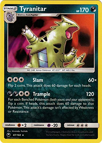 Amazon.com: Tyranitar - 87/168 - Holo Rare : Toys & Games