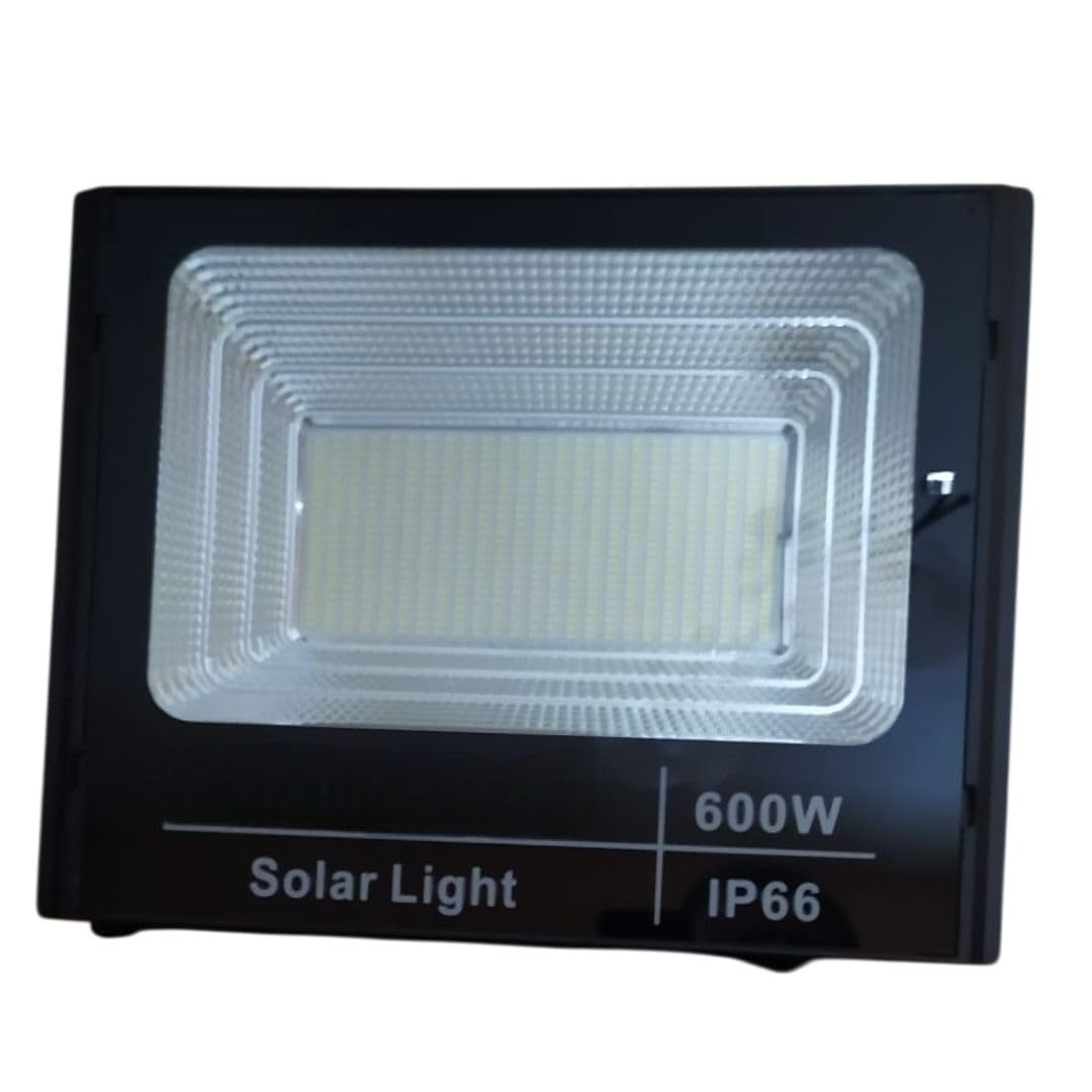 Faro led 600w da esterno con pannello solare crepuscolare luce fredda completo di staffa 600 watt
