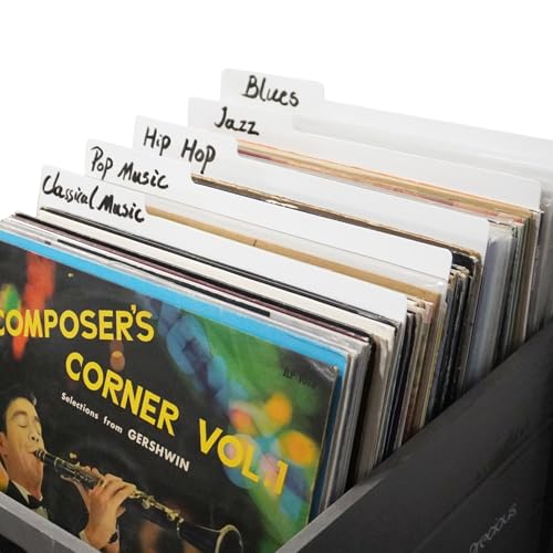 仕切カード レコード インデックスカード 書類収納 仕切りカーテン 仕切り板 音楽分類カード 大サイズ 31.7*32.7cm PP材料 引き出し仕切り 30枚