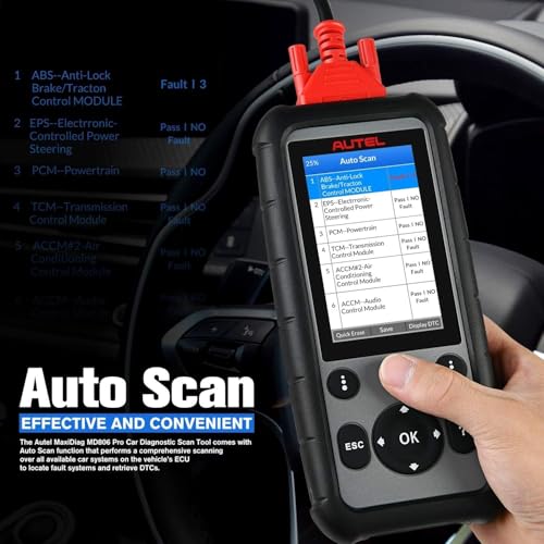 Autel MaxiDiag MD806 PRO OBD2 Scanner: Full Systems Diagnostic Scan Tool w/Live Data Oil Reset BMS SAS Throttle A/F EPB D-P.F, AutoScan, Up of MD808 MD806 MD805 MD802, Free Update, Data Print - Image 7